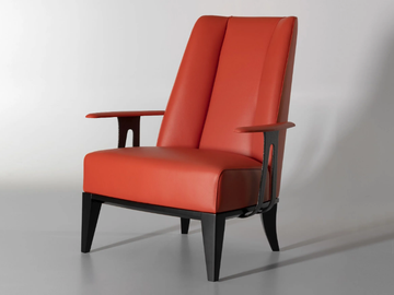 MAUA - Leather armchair by Lorenzo Tondelli - view 2